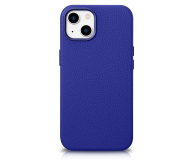Etui / obudowa na smartfona iCarer Litchi Leather Case do iPhone 14 Plus (MagSafe) granatowy